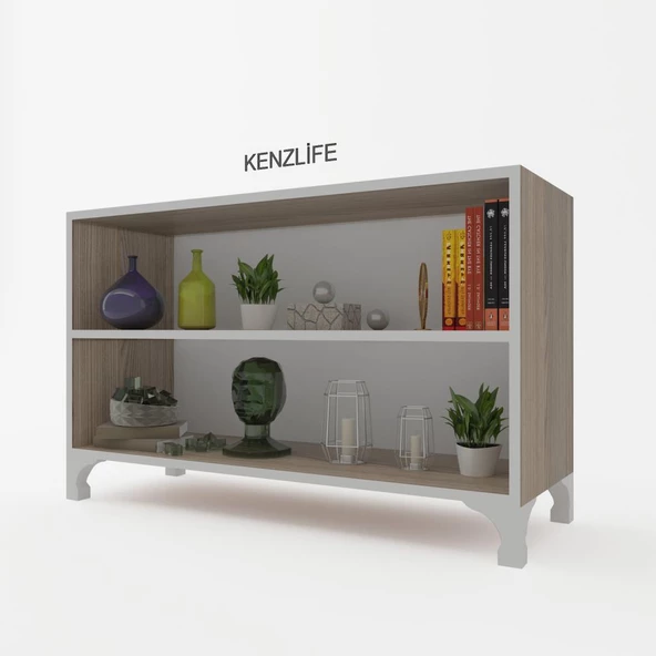 Kenzlife kitaplık tuğçe 068*090*020 crd ayaklı mutfak dolabı banyo ofis ayakkabılık kiler ürün görseli 1