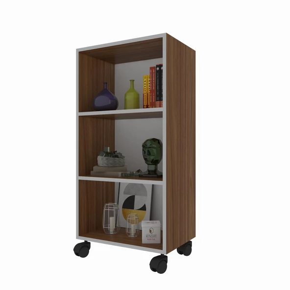 Kenzlife kitaplık beril 088*060*020 cvz tekerlekli mutfak dolabı banyo ofis ayakkabılık kiler ürün görseli 1