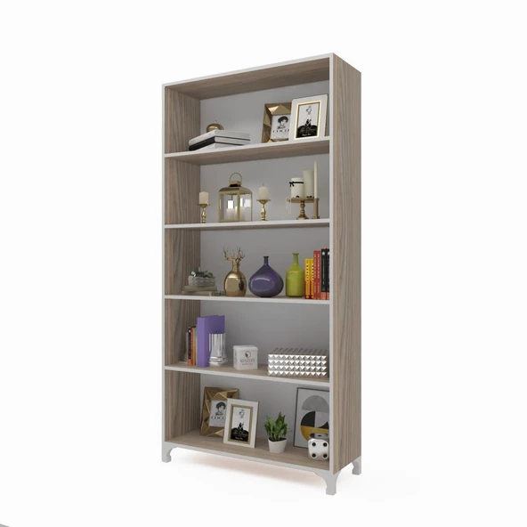 Kenzlife kitaplık tuğçe 188*090*020 crd ayaklı mutfak dolabı banyo ofis ayakkabılık kiler ürün görseli 1