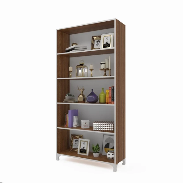 Kenzlife kitaplık tuğçe 188*090*020 cvz ayaklı mutfak dolabı banyo ofis ayakkabılık kiler ürün görseli 1