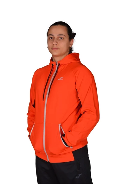 Joma Poly. Stork - Erkek Turuncu-Siyah Kapüşonlu Spor Sweatshirt - 4231303 ürün görseli 1