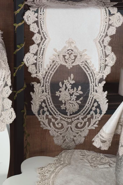 Kösem Kadife Salon Takımı 5 Parça - Resim 6