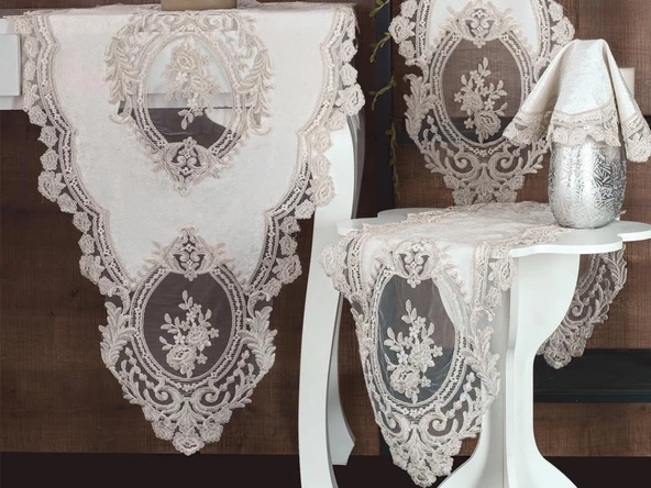 Kösem Kadife Salon Takımı 5 Parça - Resim 3