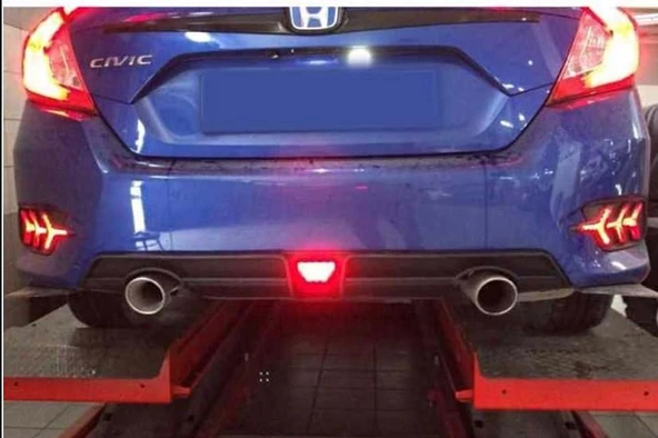 Honda Civic Fc5 2016-2021 Araca Özel Difizör Çakarli Boyasız ürün görseli 1