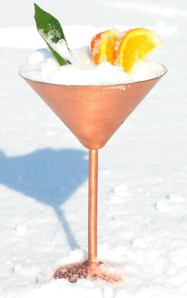 Turna Bakır Martini Kadeh Düz 250 Ml Skoç Turna0459-4 ürün görseli 1
