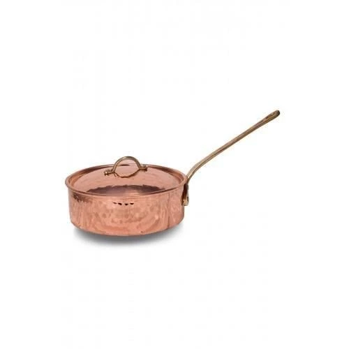 Turna Bakır Karnıyarık Tencere Tek Kulp 3 No 22 Cm El Dövme Kırmızı Turna8164-1 ürün görseli 1