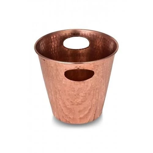 Turna Bakır Mercan Buz Kovası 24 Cm El Dövme Kırmızı Turna2552-1 ürün görseli 1