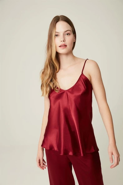 Büstiyer Jennifer Saten Burgundy Bordo ürün görseli 1