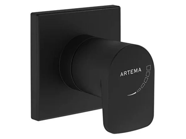 A4272936-Artema Root Square Ankastre Stop Valf - Mat Siyah ürün görseli 1