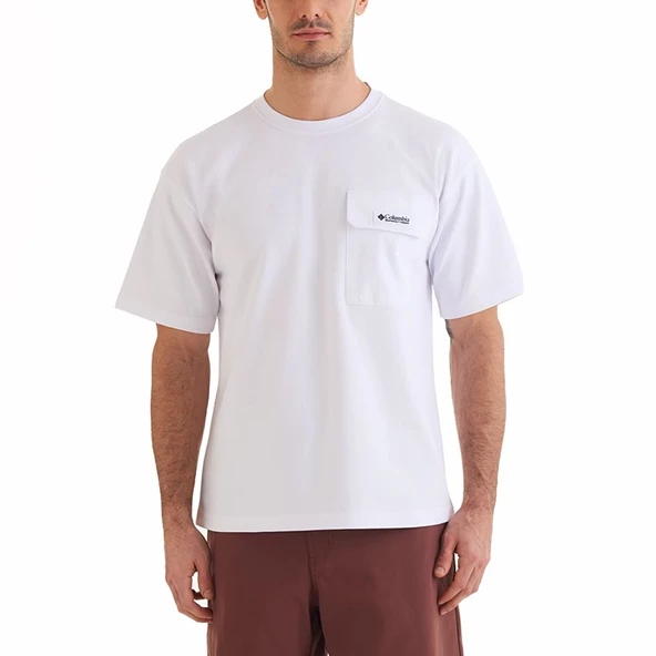 Columbia CSC Heritage Erkek Kısa Kollu T-shirt Beyaz CS0376-100 ürün görseli 1