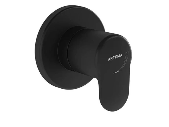 A4273036-Artema Root Round Ankastre Stop Valf Sıva Üstü - Siyah ürün görseli 1