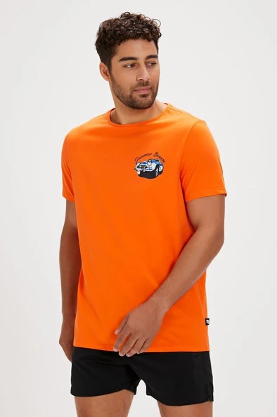 Bad Bear DUSTIN T-SHIRT ORANGE Erkek Tişört Turuncu S-XXL ürün görseli 1