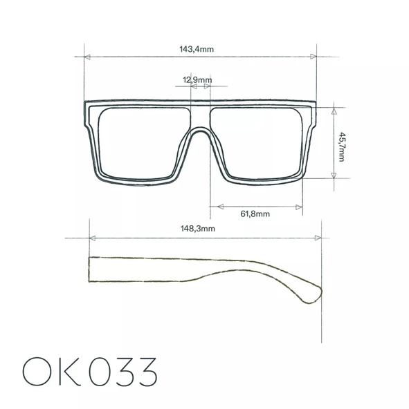 Okkia Tokyo Unisex Güneş Gözlüğü Beyaz ürün görseli 1