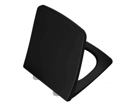 132-483R009-Vitra Metropole Slim Etekli Soft Klozet Kapağı Duroplast - Mat Siyah ürün görseli 1