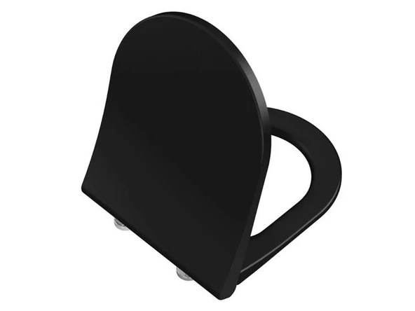 131-483-009-Vitra Integra Slim Etekli Soft Klozet Kapağı Duroplast - Mat Siyah ürün görseli 1