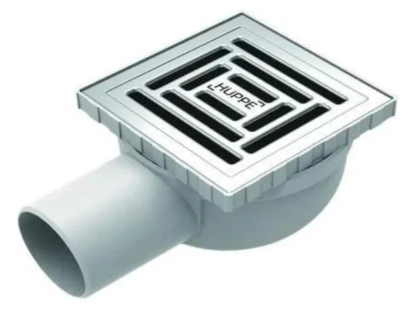 47H0026000000007-Hüppe MasterX Yalıtımsız Noktasal Su Gideri 15x15 Mat Yandan ürün görseli 1