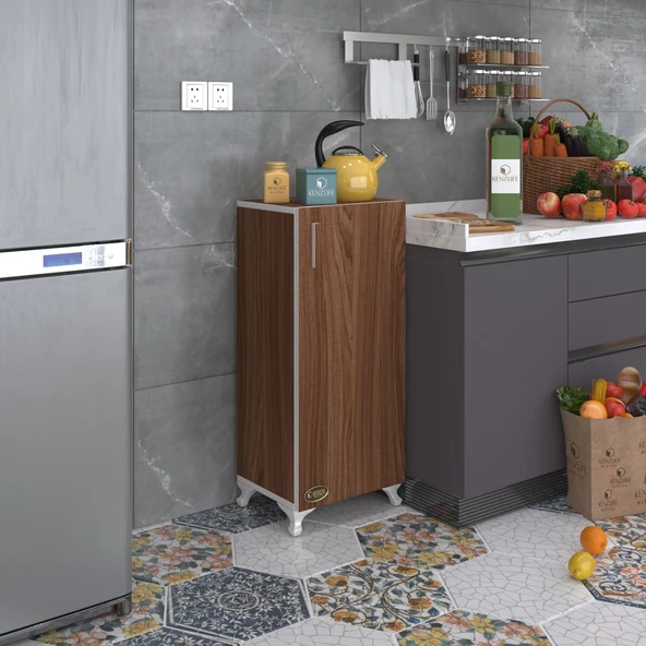 Kenzlife mutfak dolabı mine 088*030*032 cvz kapaklı ayaklı banyo evrak ofis kitaplık ayakkabılık kiler ürün görseli 1