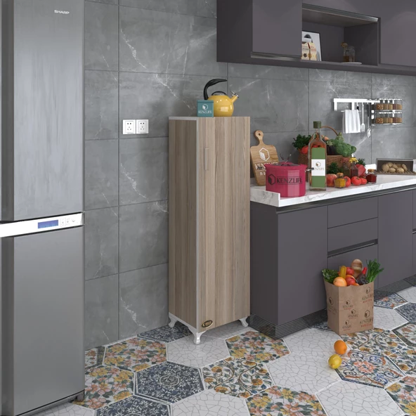 Kenzlife mutfak dolabı mine 128*030*032 crd kapaklı ayaklı banyo evrak ofis kitaplık ayakkabılık kiler ürün görseli 1