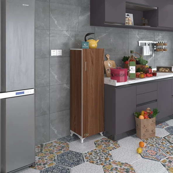 Kenzlife mutfak dolabı mine 128*030*032 cvz kapaklı ayaklı banyo evrak ofis kitaplık ayakkabılık kiler ürün görseli 1