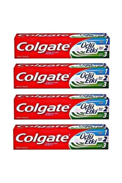 Colgate Üçlü Etki Diş Macunu 100 ml 4 lü ürün görseli 1