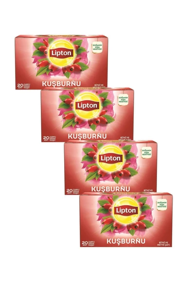 Lipton Kuşburnu 20'li Bardak Poset Cay X 4 Adet ürün görseli 1