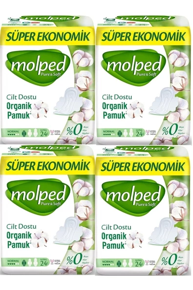Molped Pure & Soft Normal Süper Ekonomik Ped 24 Lü X 4 Adet ürün görseli 1