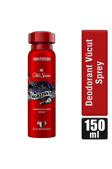 Old Spice Night Panther Erkekler Için Sprey Vücut Deodorantı 150 ml ürün görseli 1