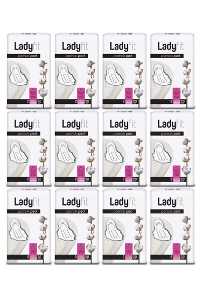 Lady Fit Ladyfit Pamuk Ped Uzun 12 Li Set (12 Paketx20) ürün görseli 1