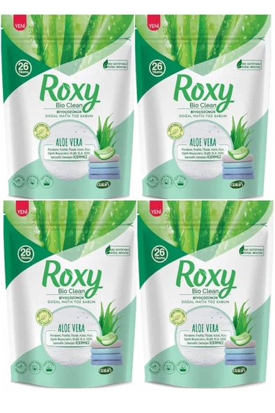 Dalan Roxy Bio Clean Doğal Matik Toz Sabun Aloe Vera 800 Gr 4 Adet ürün görseli 1