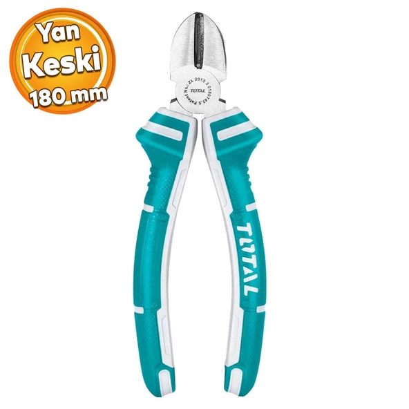 Çok Amaçlı Yan Keski Ergonomik Plastik Saplı 180 mm Metal İnşaat Teli Kesim Kablo Kesme Kerpeten ürün görseli 1