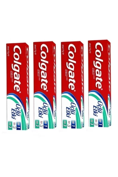 Colgate Diş Macunu Üçlü Etki 50 Ml 7891024128923 4 Lü Paket ürün görseli 1