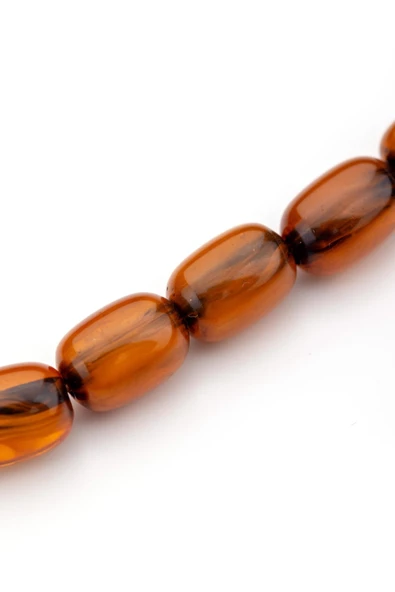 Eskitme Model Kapsül Toz Kehribar Tesbih - Resim 3