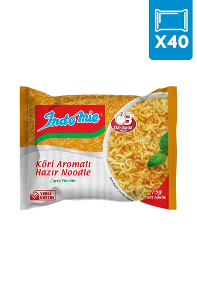 İndomie Indomie 40'lı Köri Aromalı Hazır Noodle Paket ürün görseli 1
