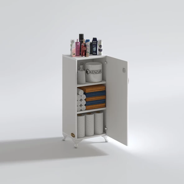 Kenzlife mutfak dolabı zehra 108*030*032 byz kilitli ayaklı banyo evrak ofis kitaplık ayakkabılık kiler ürün görseli 1