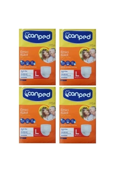 CANPED Emici Külot Hasta Bezi Büyük Boy (L) 30Lu 4 Paket 120 Adet ürün görseli 1