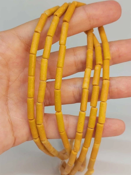 Jasper Taşı Silindir Kesim 4x12.5mm Dizi (49384) ürün görseli 1