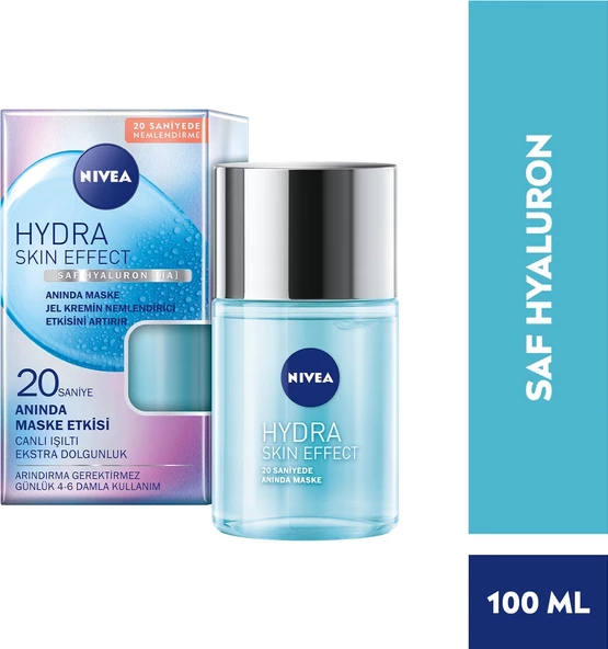 NIVEA Hydra Skin Effect 20 Saniyede Anında Yüz Maskesi 100ml, Saf Hyaluron, 72 Saat Nemlendirme ürün görseli 1