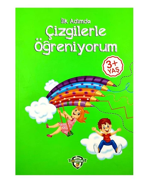 3 Yaş İlk Adımda Çizgilerle Öğreniyorum Kitabı Meşe Yayınları ürün görseli 1