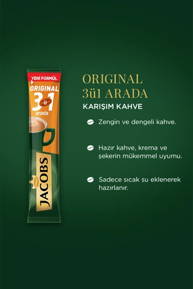 Jacobs 3ü1 Arada Kahve 80 Adet (40x2 Paket) - Resim 2