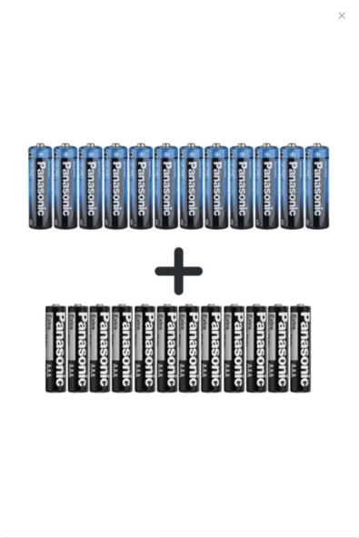 PANASONIC 24'lü Özel Pil Paketi(12 Aa+12 Aaa) Panasonic24lü ürün görseli 1