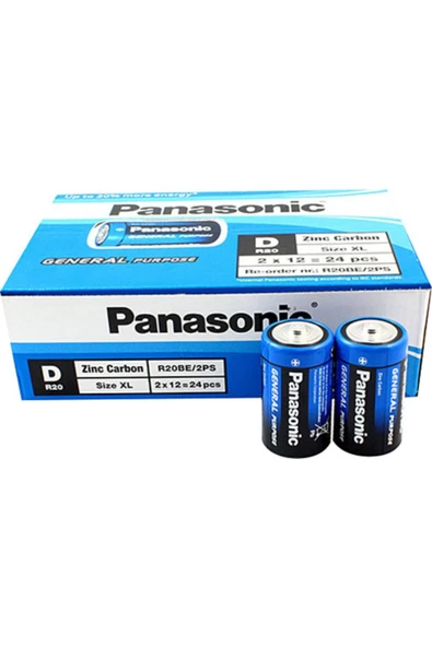 PANASONIC D Boy Büyük Pil 1 Kutu 24 Adet ürün görseli 1