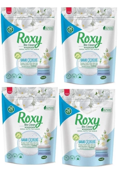 Dalan Roxy Bio Clean Matik Sabun Tozu Bahar Çiçekleri 800 G X 4'lü ürün görseli 1
