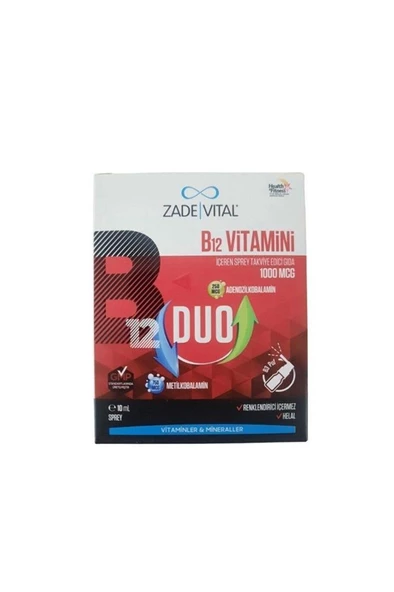 Zade Vital Vitamin B12 Duo 1000 Mcg Sprey 10 Ml ürün görseli 1