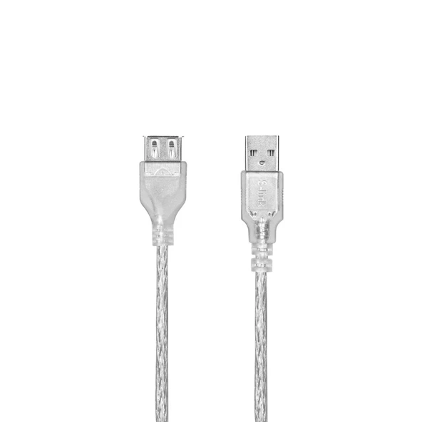 S-link SL-AF2015 Usb2.0 1.5m Şeffaf Uzatma Kablo - Resim 2