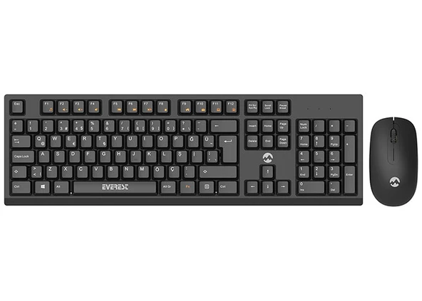Everest Km-2510 Siyah Kablosuz Q Multimedia Klavye + Mouse Set ürün görseli 1