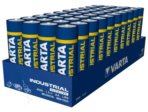VARTA Endüstriyel 40 Adet AA İnce Kalem Pil 1.5V Alkalin ürün görseli 1