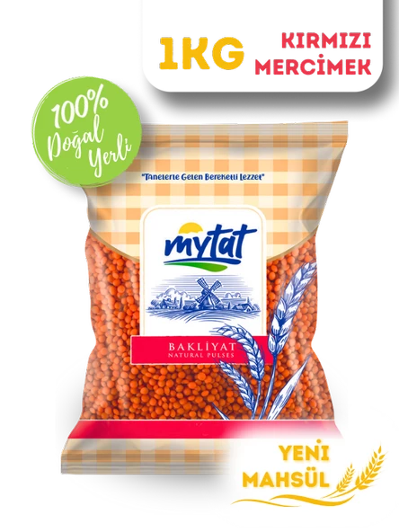 Mytat Doğal Yerli Üretim Kırmızı Futboltane Mercimek 1 kg ürün görseli 1