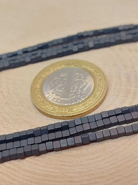 Hematit Taşı Dizi 2*2mm (49644) - Resim 2