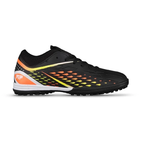 M.P Unisex Bağcıklı Siyah-Turuncu Halı Saha Futbol Ayakkabısı 241-1358GR ürün görseli 1