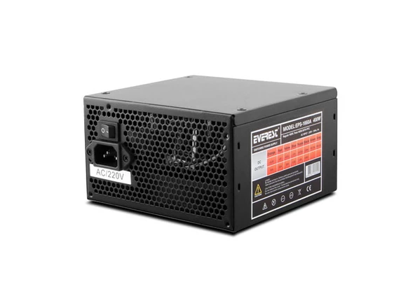 Everest EPS-1660A Peak 460W PFC 4*Sata, 2*6+2 PIN 12 CM FANLI Power Supply ürün görseli 1